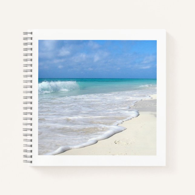 Gentle Surf White Sand Beach Notizbuch (Vorderseite)