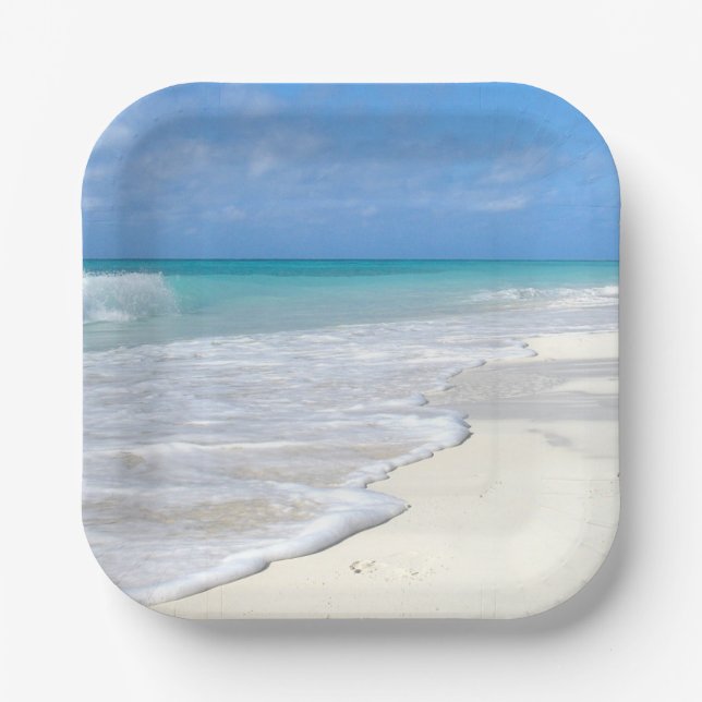 Gentle Surf White Sand Beach Pappteller (Vorderseite)