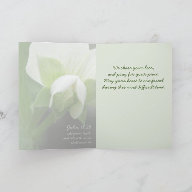 Gentle Sympathy Card mit Bibel Verse Karte (Innenseite)