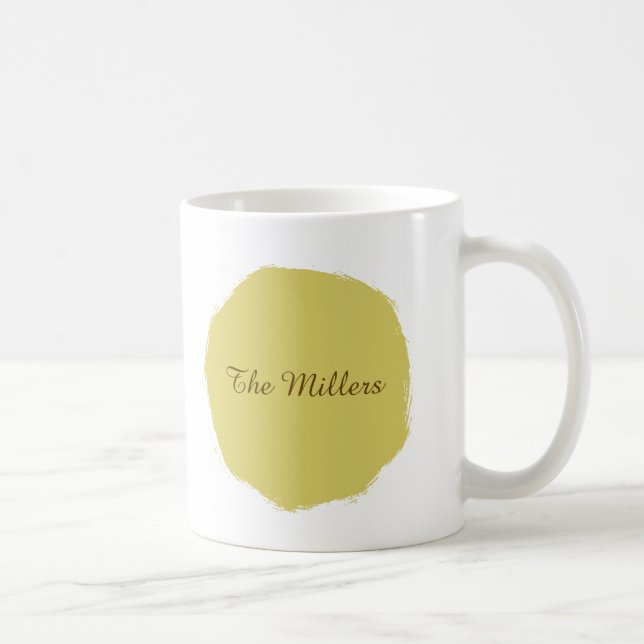 Gentle Warm Yellow Circle Coffee Mug Kaffeetasse (Rechts)