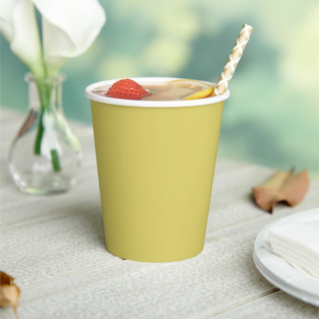 Gentle Warm Yellow Paper Cups Pappbecher (In Situ)