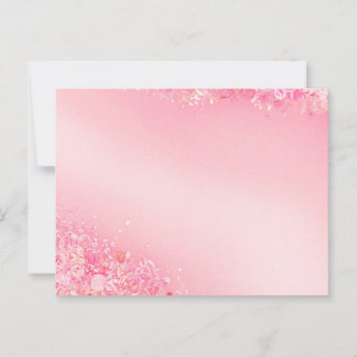 Gentle Watercolor Pink Floral Border Postcard Postkarte