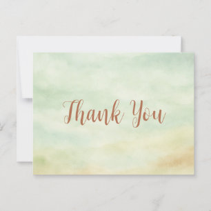 Gentle Watercolor Wash Vielen Dank Postkarte