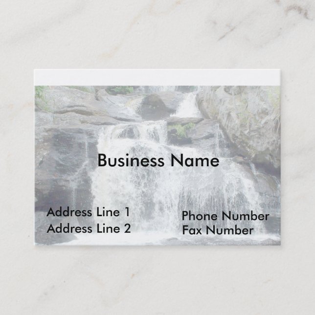 Gentle Waterfall Business Card Visitenkarte (Vorderseite)