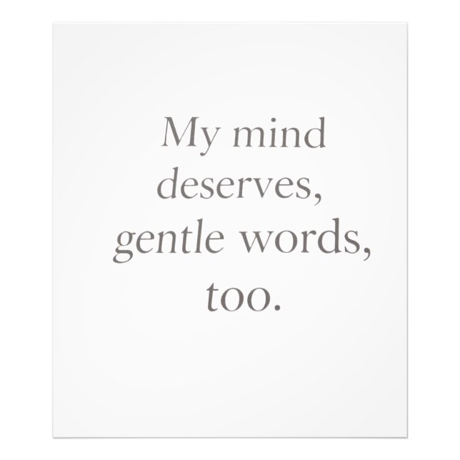 Gentle Words Self-Care Quote  Fotodruck (Vorne)