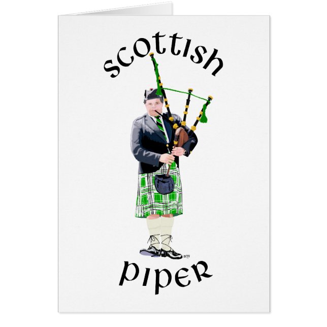 Gentleman Bagpiper in Green Kilt (Vorne)