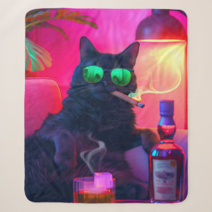 Gentleman Cat Drinking Whiskey Funny Bar Sherpadecke