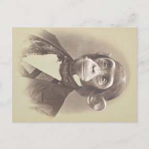 Gentleman Chimpanzee auf Vintagem Bild Postkarte