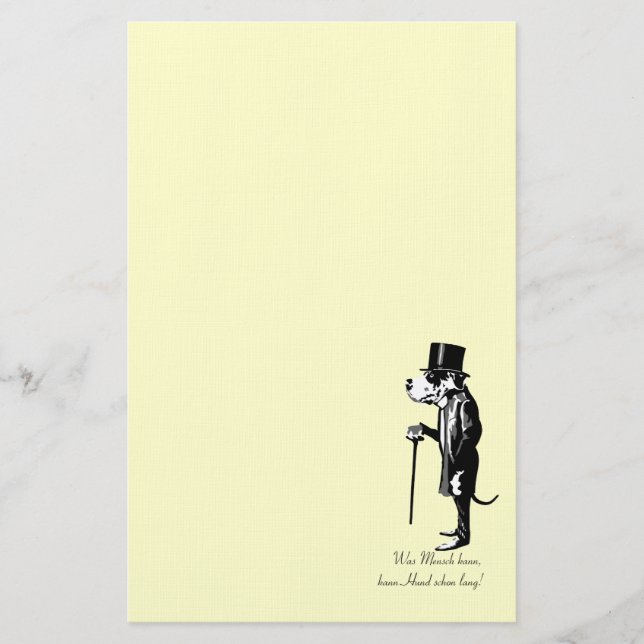 Gentleman Dog Briefpapier (Vorderseite)