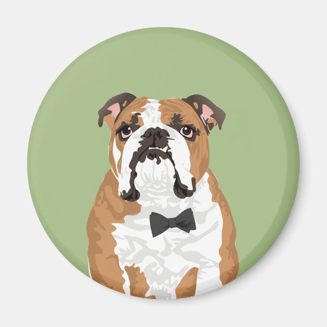 Gentleman English Bulldog Magnet for Dog Lovers (Vorne)
