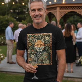 Gentleman Fox in Evening Attire Vintage Woodland T-Shirt