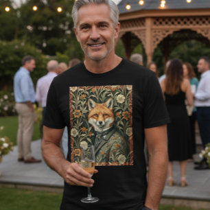 Gentleman Fuchs in Abendgarderobe Vintage Waldland T-Shirt