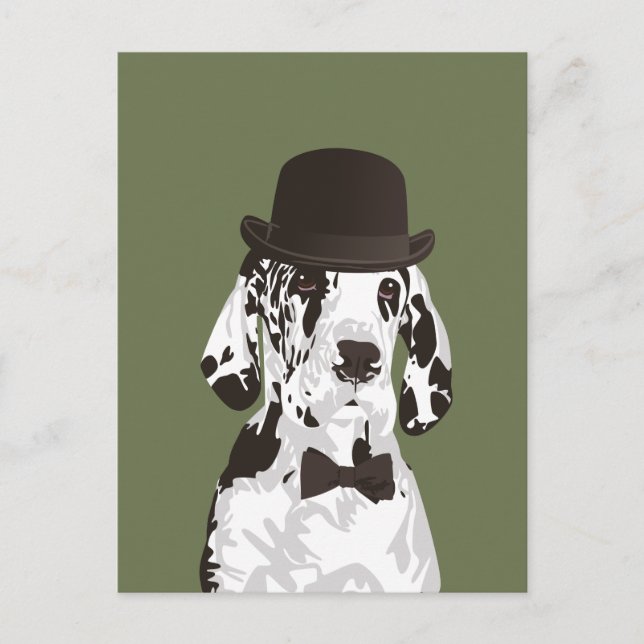 Gentleman Great Dane Dog for Dog Lovers Postkarte (Vorderseite)