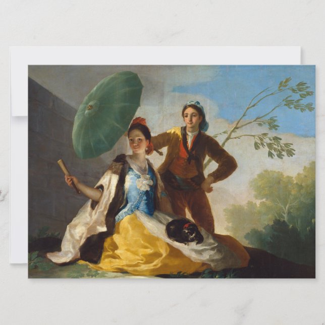 Gentleman Holding a Parasol for a Spanish Lady Karte (Vorderseite)