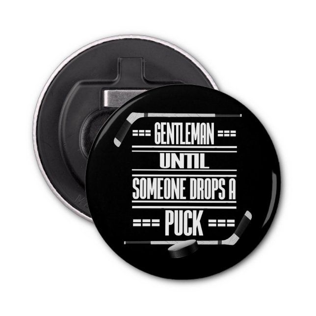 Gentleman Ice Hockey Spaß Flaschenöffner (Vorderseite)