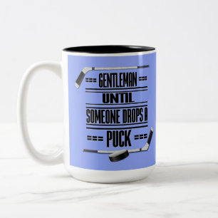 Gentleman Ice Hockey Spaß Light Blue Zweifarbige Tasse