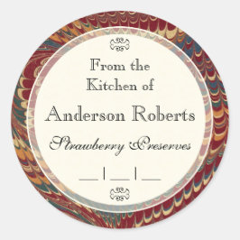 Gentleman Koch elegante Marmorkonserven Runder Aufkleber