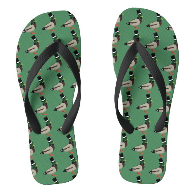 Gentleman Mallard Duck Pattern Flip Flops (Fußbett)