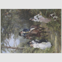 Gentleman on Horseback Meeting Ladys in a Forest