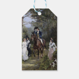Gentleman on Horseback with Ladys in a Forest Geschenkanhänger