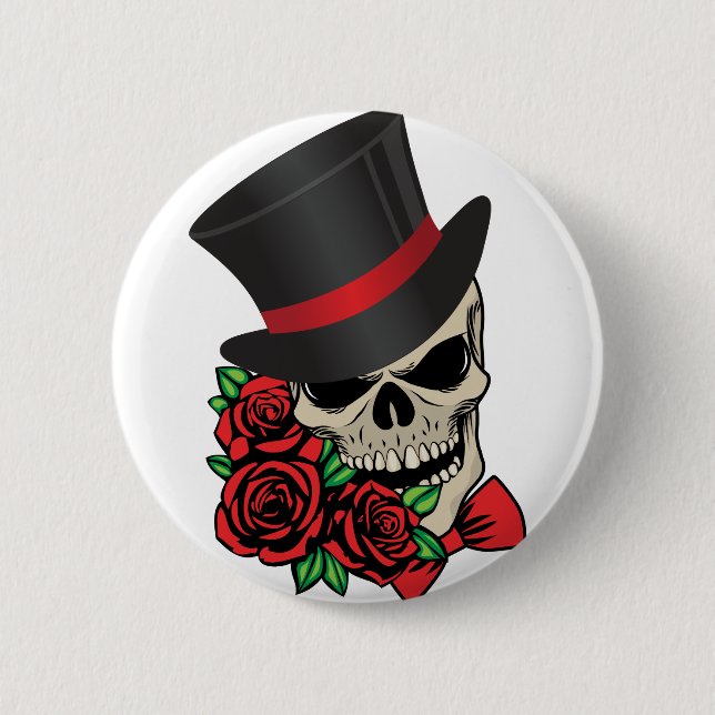 Gentleman Skull Button (Vorderseite)