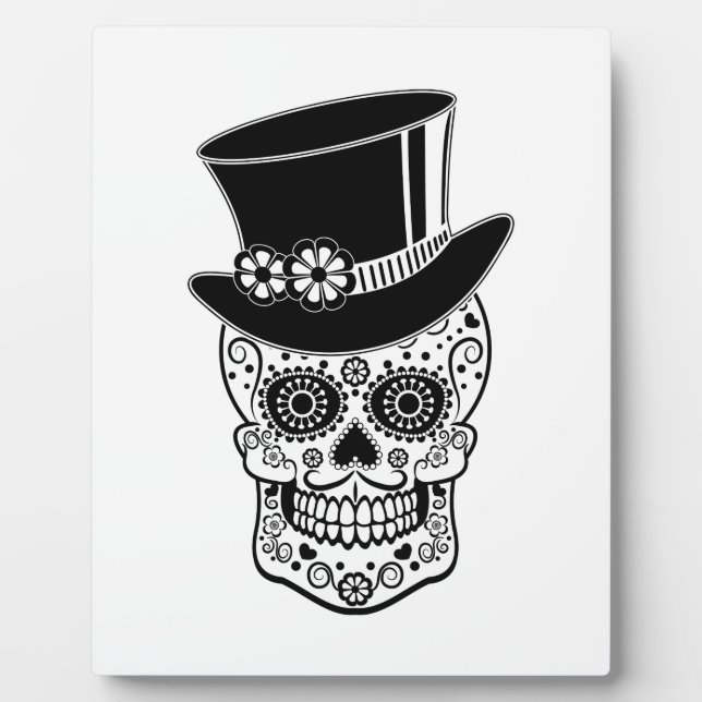 Gentleman Sugar Skull-01 Fotoplatte (Vorderseite)