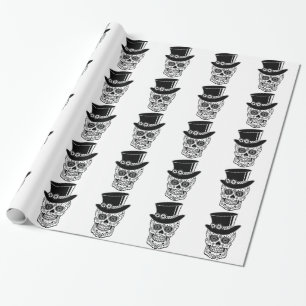 Gentleman Sugar Skull-01 Geschenkpapier