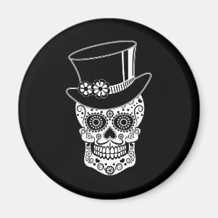 Gentleman Sugar Skull-01 Magnet