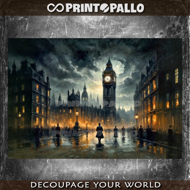 Gentleman unter Big Ben im 19. Jahrhundert - Seidenpapier (Von Creator hochgeladen)