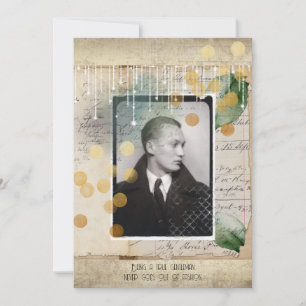 Gentleman Vintages Design mit Zitat Feiertagskarte