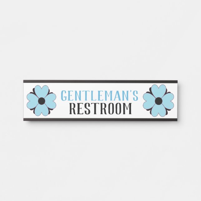 Gentleman's Men's Restroom Sign Bad Door Türschild (Vorderseite )