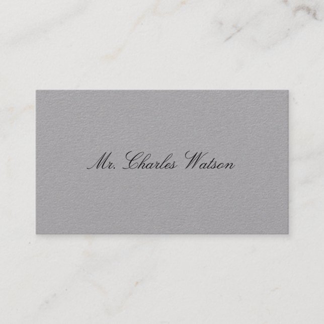 Gentleman's Viktorianische Calling Cards Gray Telefonnummerkarte (Vorderseite)