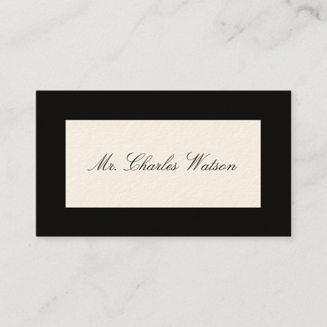 Gentleman's Viktorianische Calling Cards Telefonnummerkarte (Vorderseite)