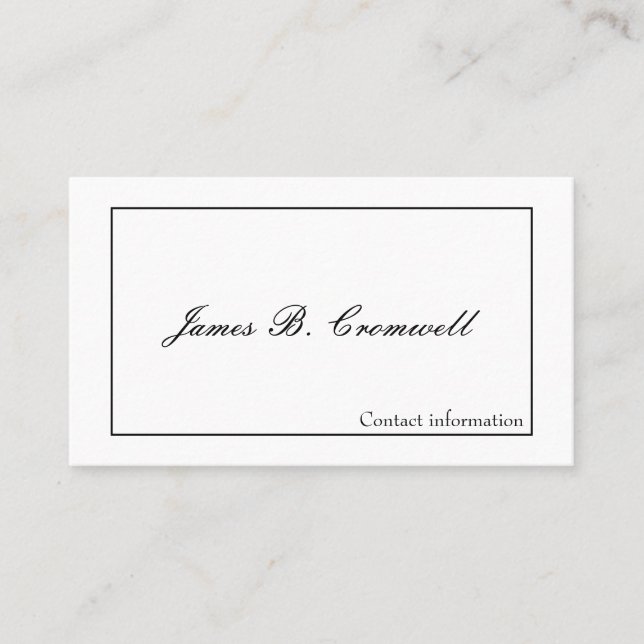 Gentleman's Viktorianische Calling Cards Telefonnummerkarte (Vorderseite)