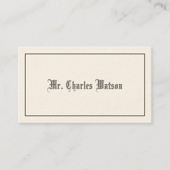 Gentleman's Viktorianische Calling Cards Telefonnummerkarte (Vorderseite)