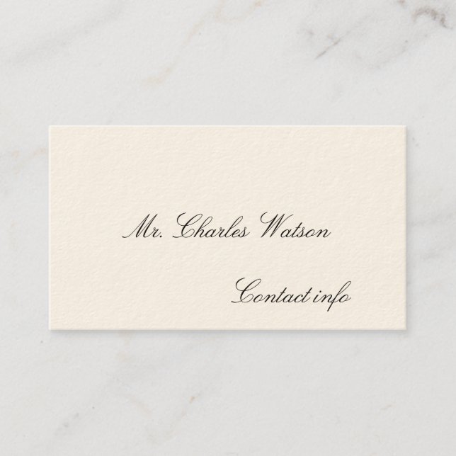 Gentleman's Viktorianische Calling Cards Telefonnummerkarte (Vorderseite)