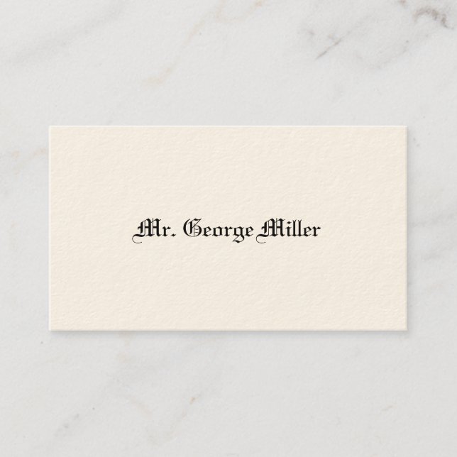 Gentleman's Viktorianische Calling Cards Telefonnummerkarte (Vorderseite)