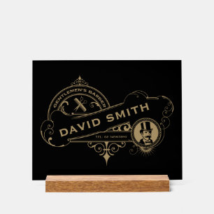 Gentleman's Viktorianischer Barbershop Acrylschild