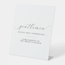 Gentlemen helfen Sie uns bitte bei der Hochzeit im Sockelschild