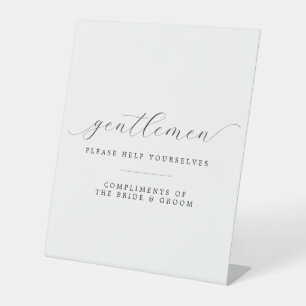 Gentlemen helfen Sie uns bitte bei der Hochzeit im Sockelschild