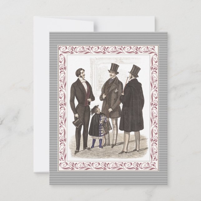 Gentlemen Only Elegant Bachelor's Party Einladung (Vorderseite)