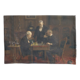 Gentlemen Playing a Game of Schach (Thomas Eakins) Kissenbezug