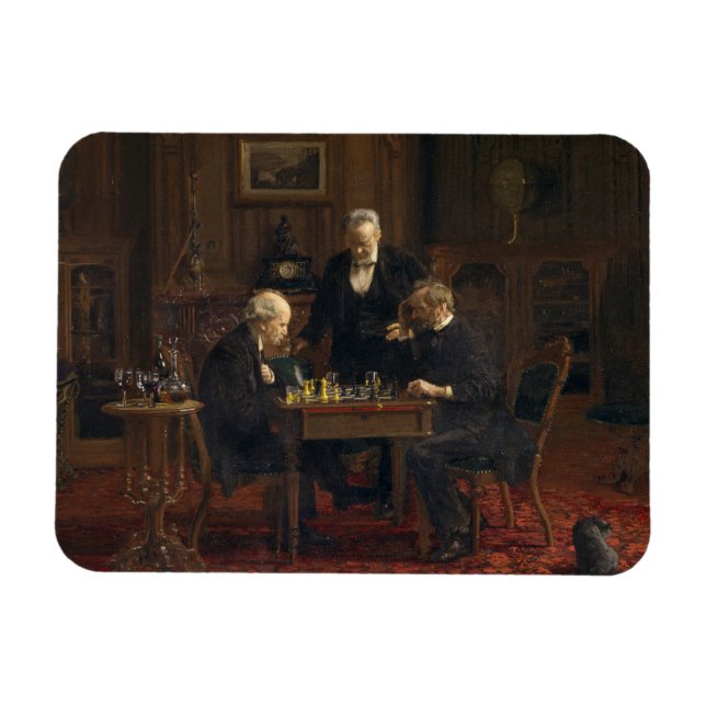 Gentlemen Playing a Game of Schach (Thomas Eakins) Magnet (Horizontal)