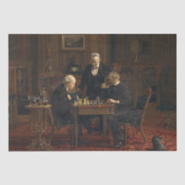 Gentlemen Playing a Game of Schach (Thomas Eakins) Seidenpapier