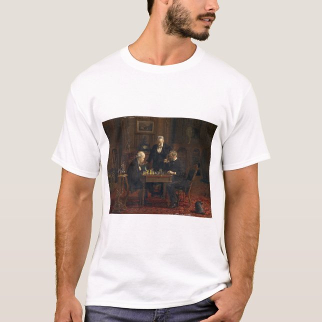 Gentlemen Playing a Game of Schach (Thomas Eakins) T-Shirt (Vorderseite)