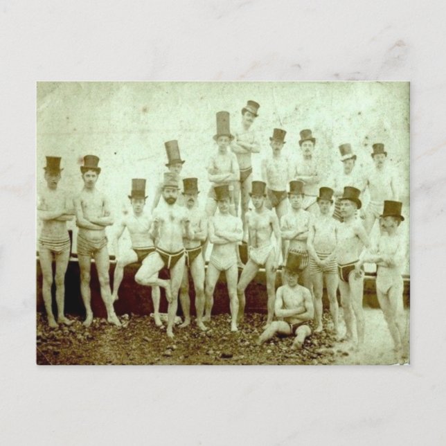 Gentlemen Swimmers Postkarte (Vorderseite)