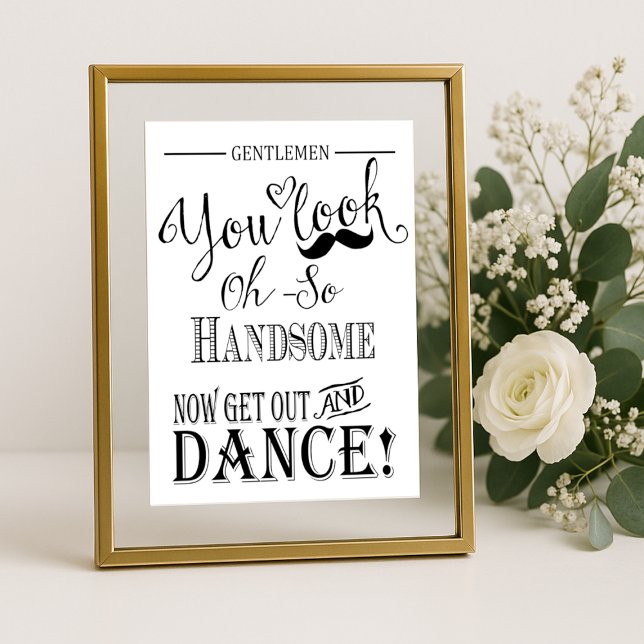 Gentlemen's Bad Wedding Sign Calligrafy Poster (Von Creator hochgeladen)