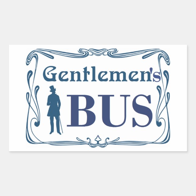 GENTLEMENS BUSHALTER RECHTECKIGER AUFKLEBER (Vorderseite)