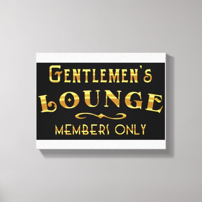 Gentlemen's Lounge Leinwanddruck (Vorderseite)