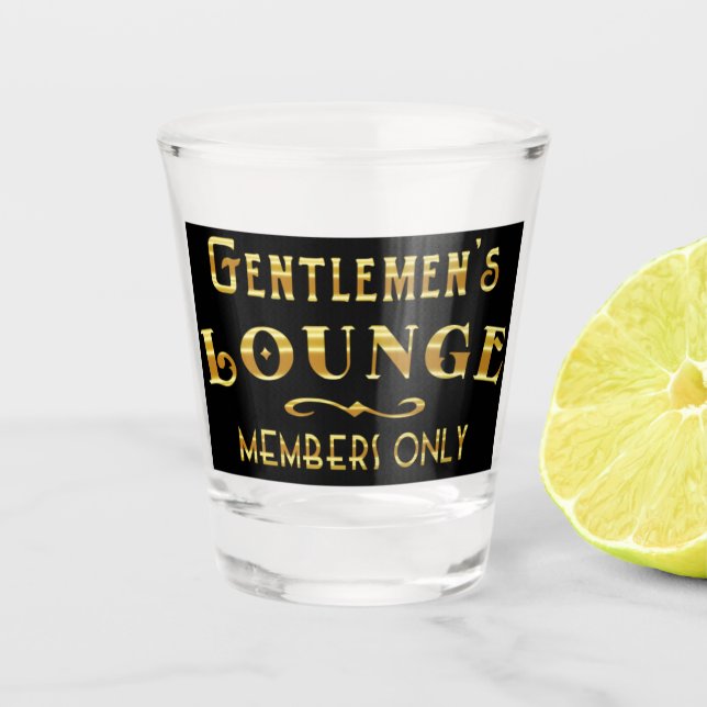 Gentlemen's Lounge Schnapsglas (Vorderseite)